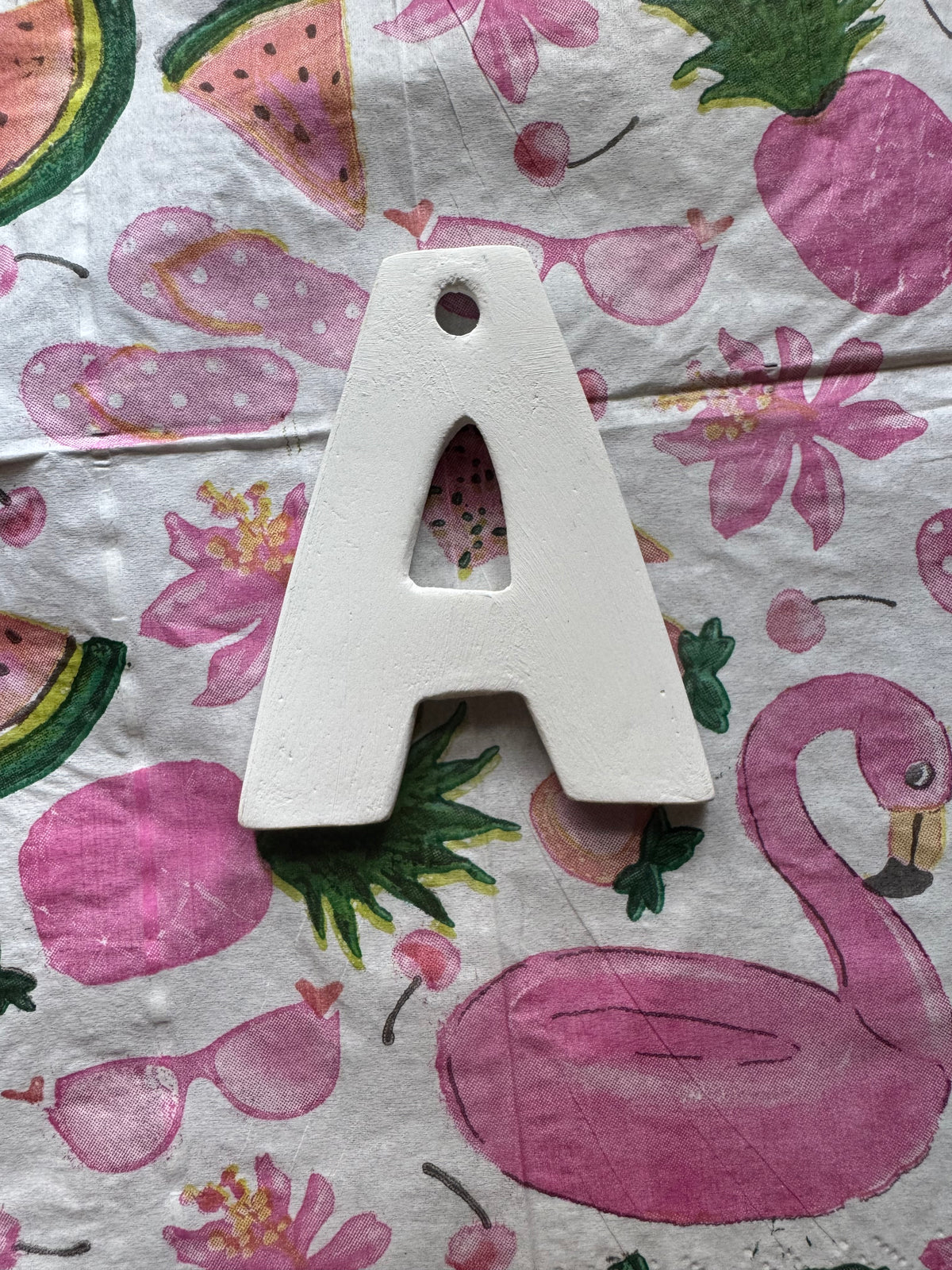 Clay letter ornaments DIY