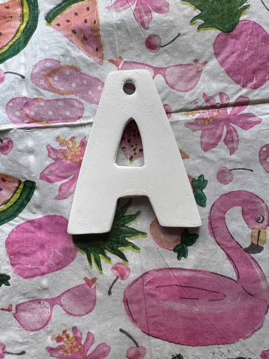 Clay letter ornaments DIY