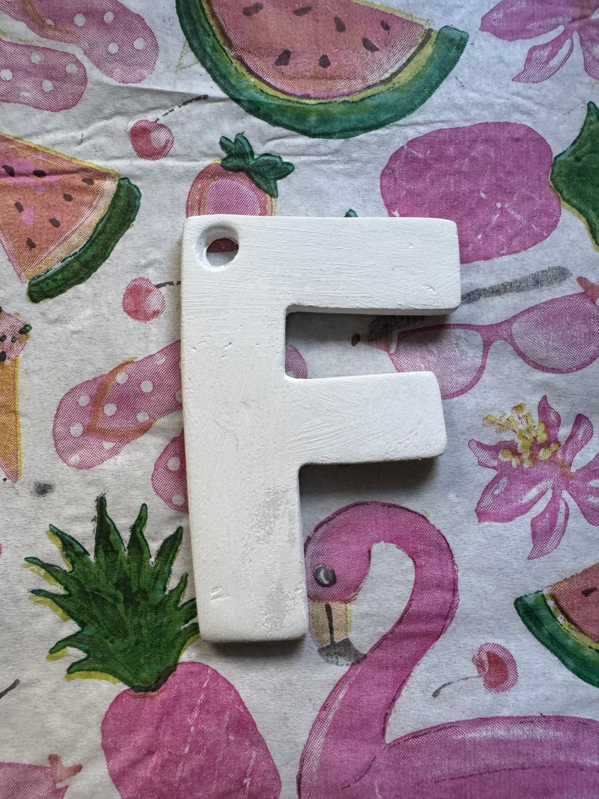 Clay letter ornaments DIY