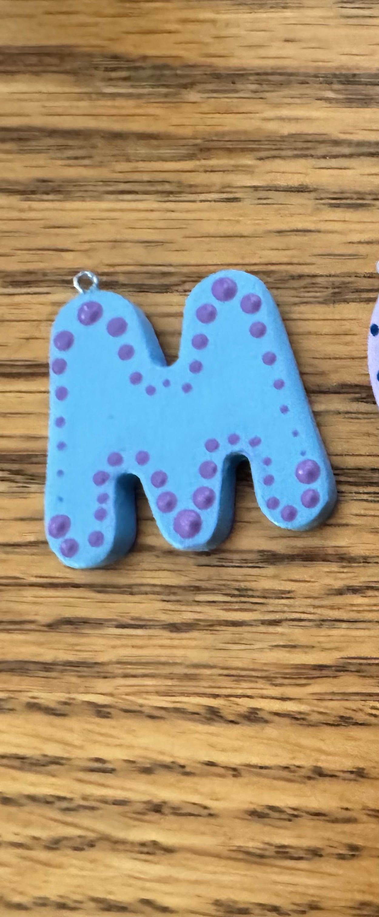Clay letter keychain charms DIY