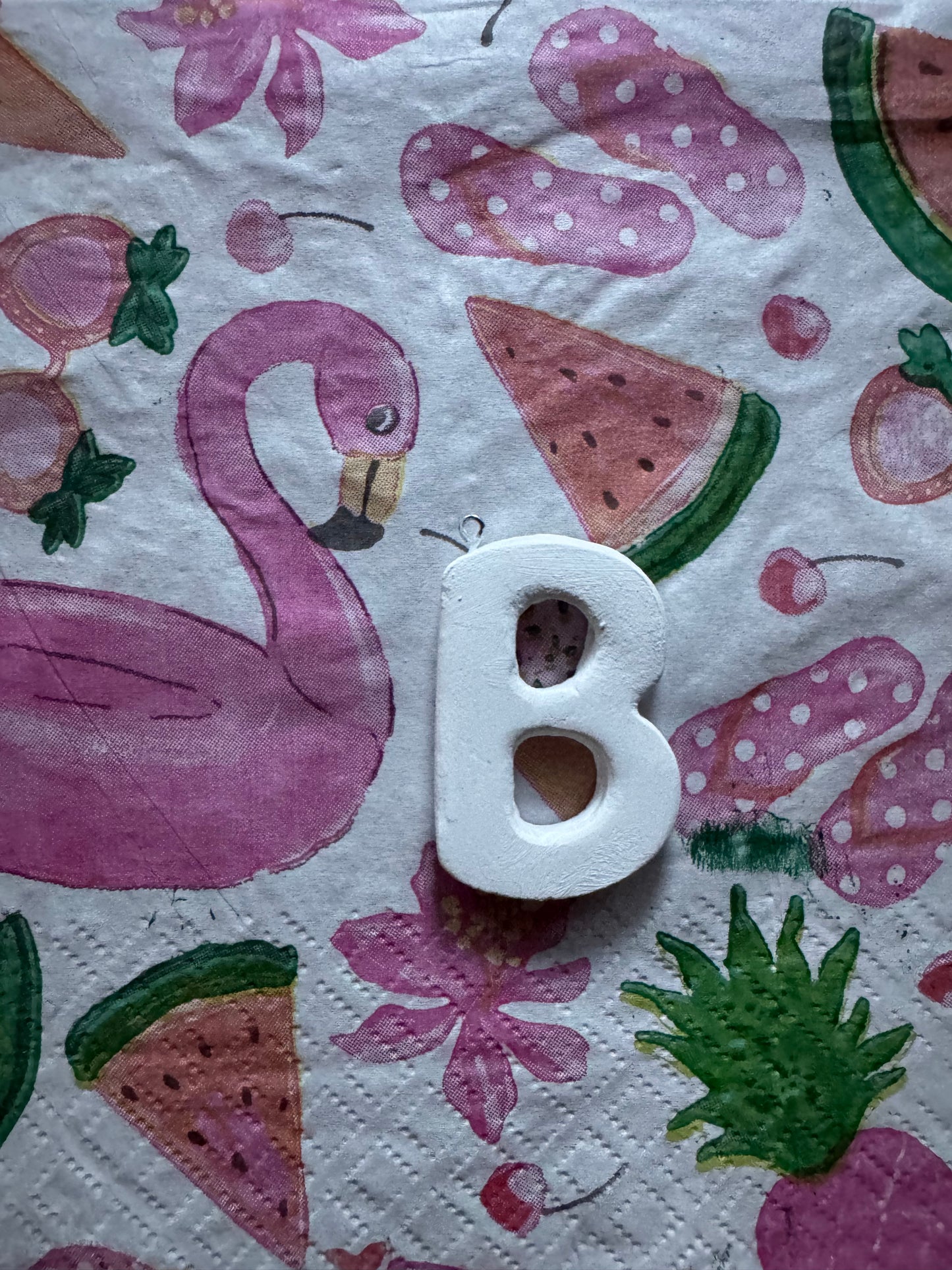Clay letter keychain charms DIY