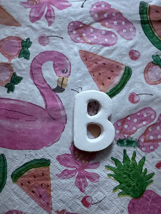 Clay letter keychain charms DIY