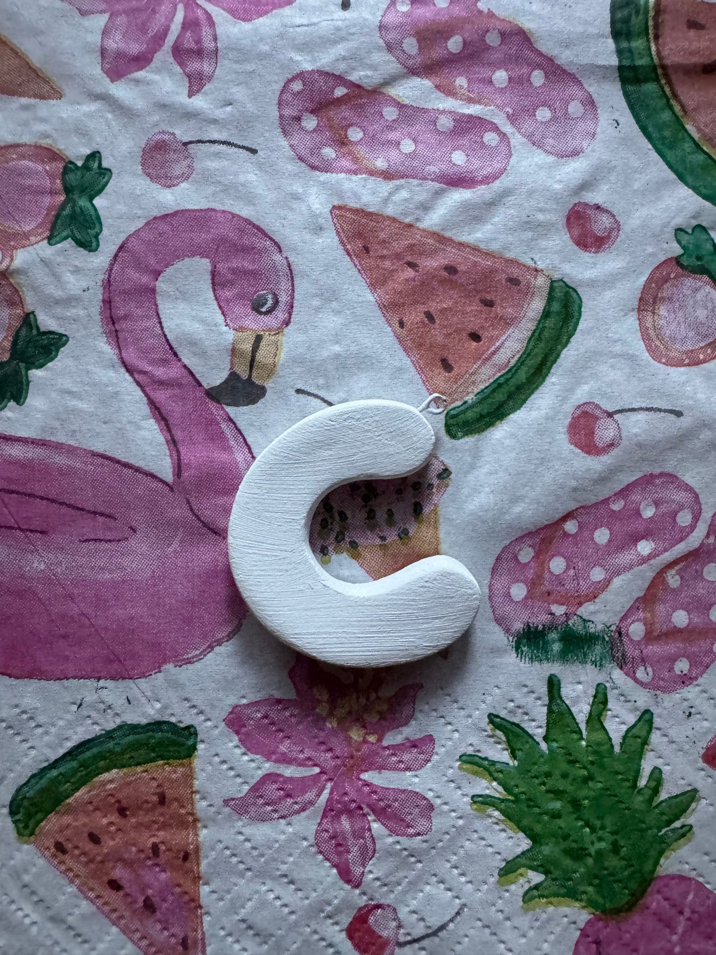 Clay letter keychain charms DIY