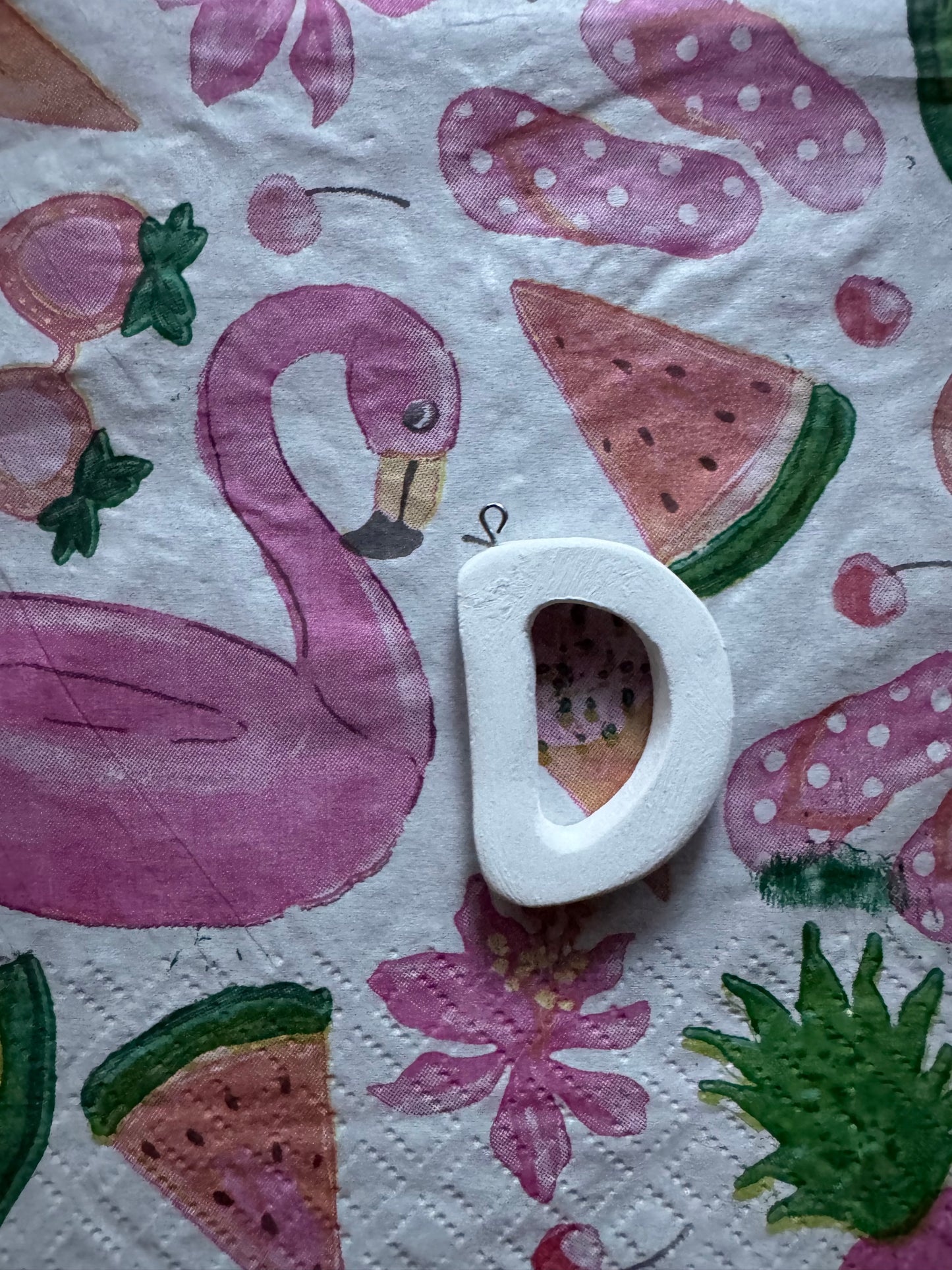 Clay letter keychain charms DIY
