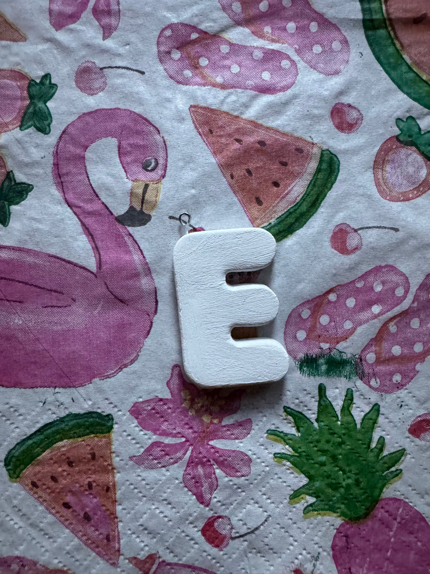 Clay letter keychain charms DIY