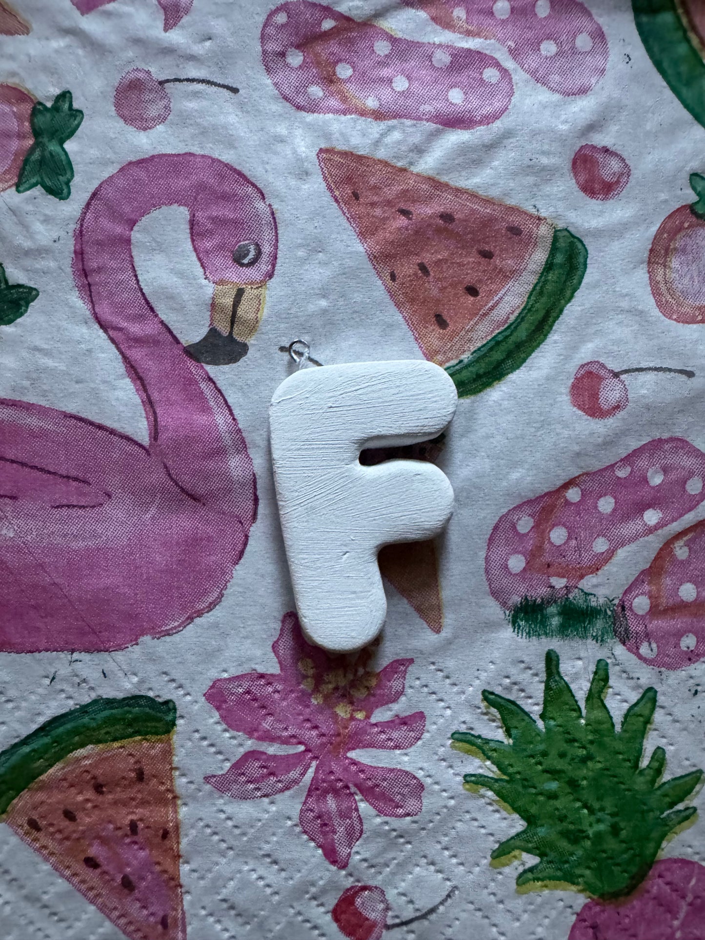 Clay letter keychain charms DIY