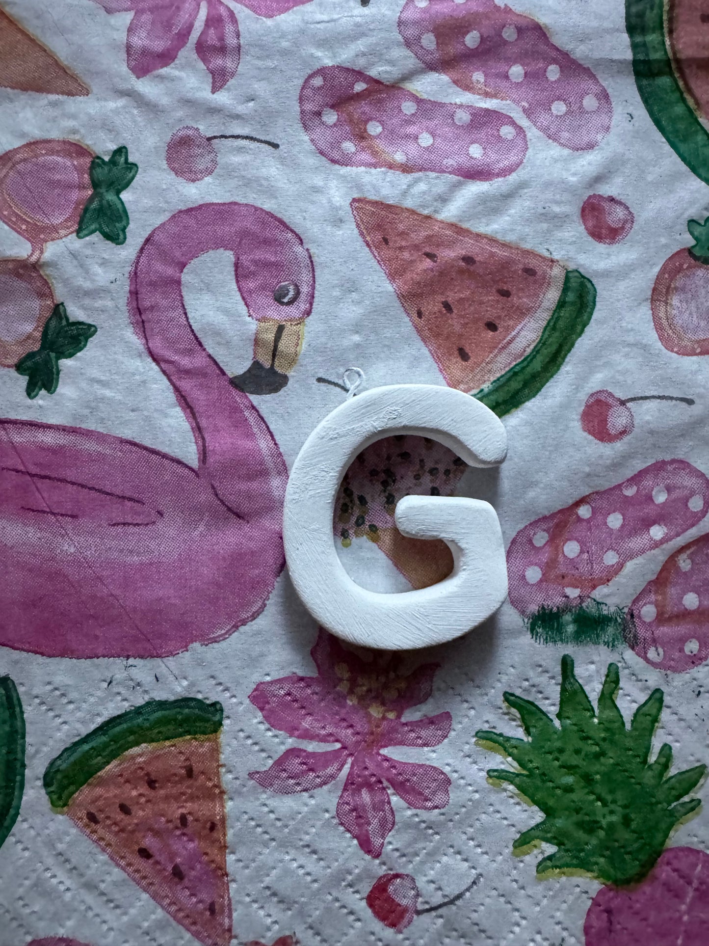 Clay letter keychain charms DIY