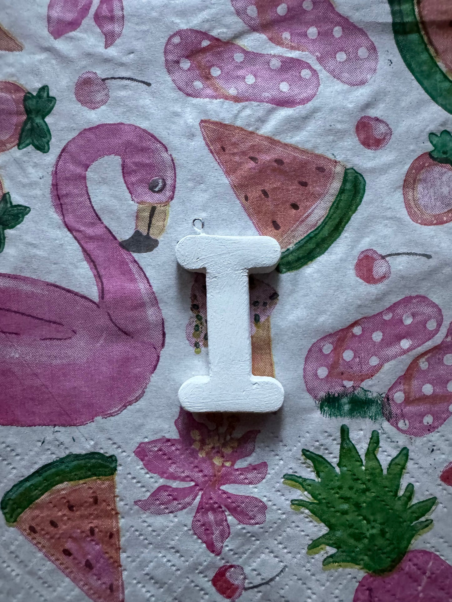 Clay letter keychain charms DIY