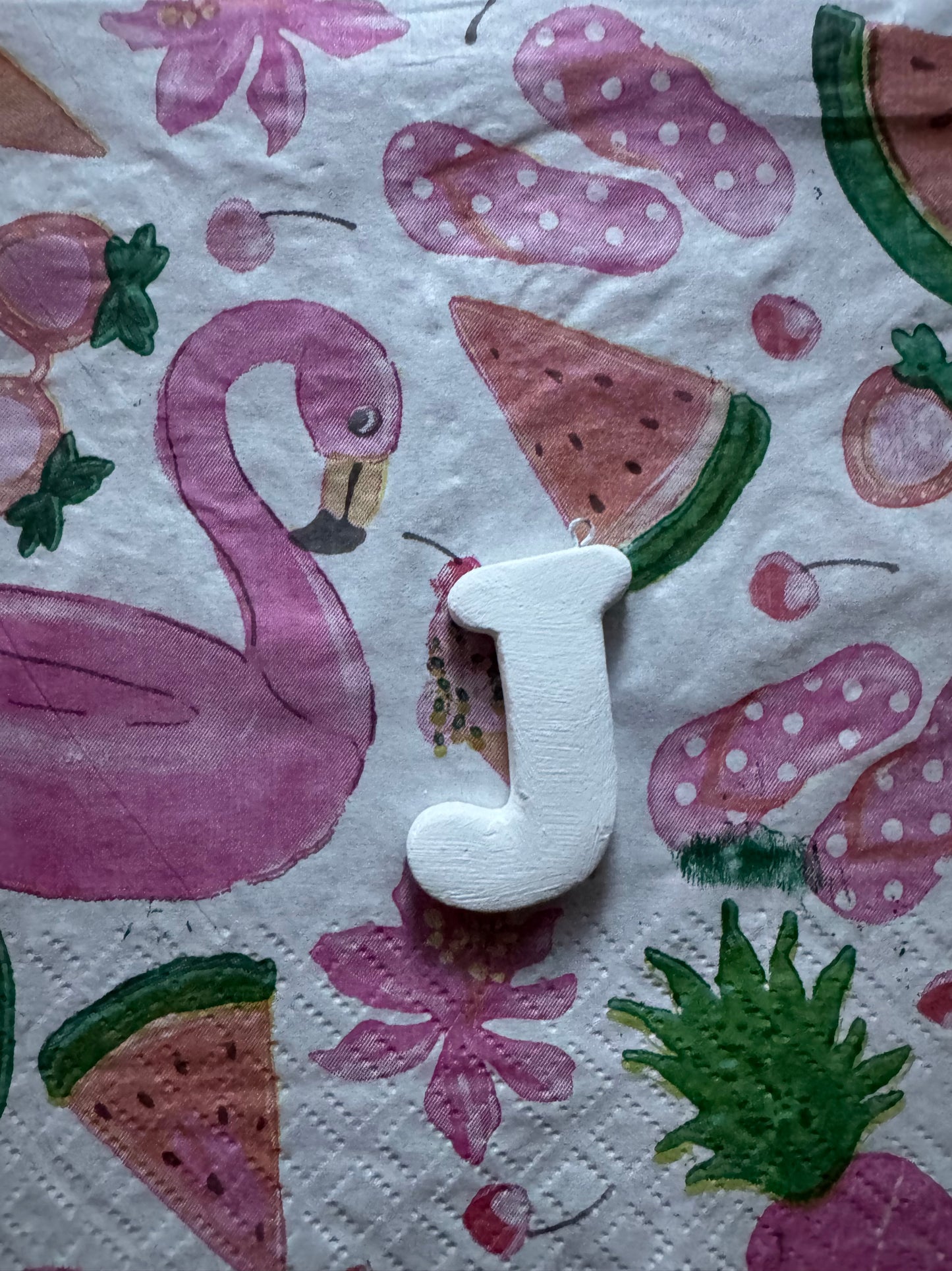 Clay letter keychain charms DIY
