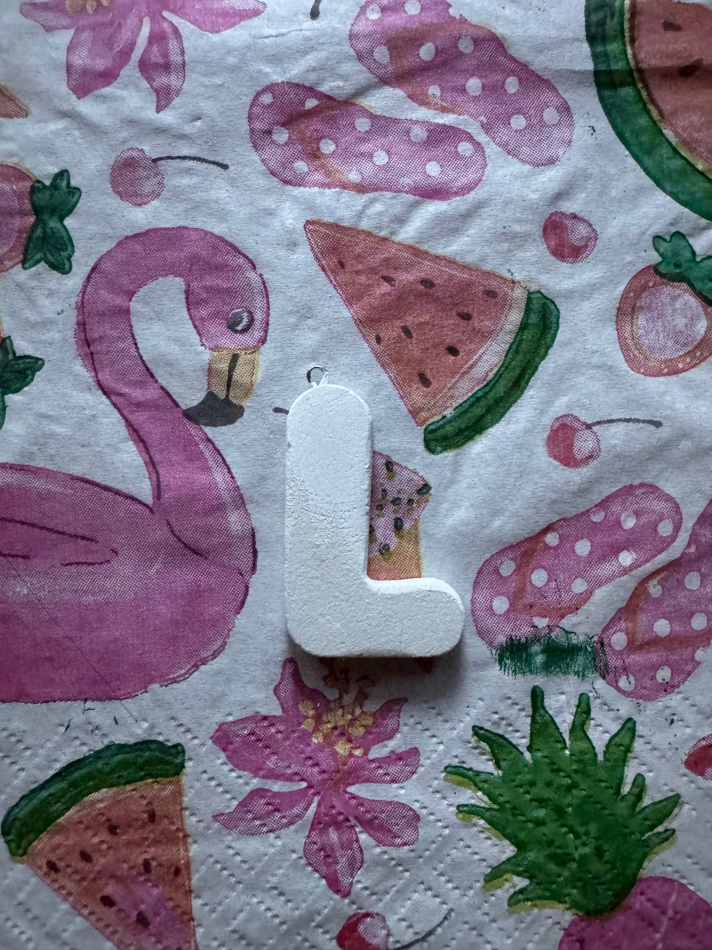 Clay letter keychain charms DIY