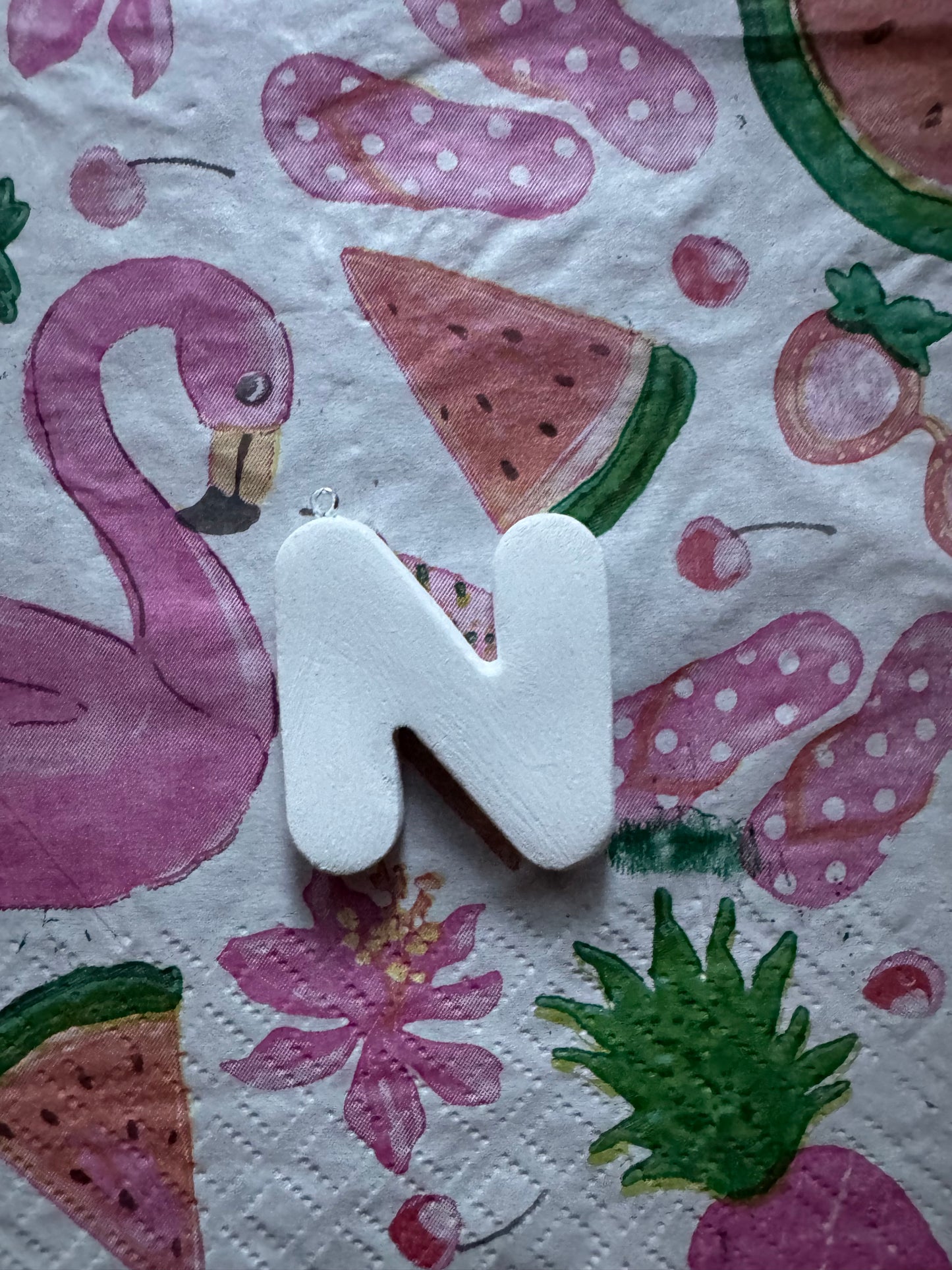 Clay letter keychain charms DIY