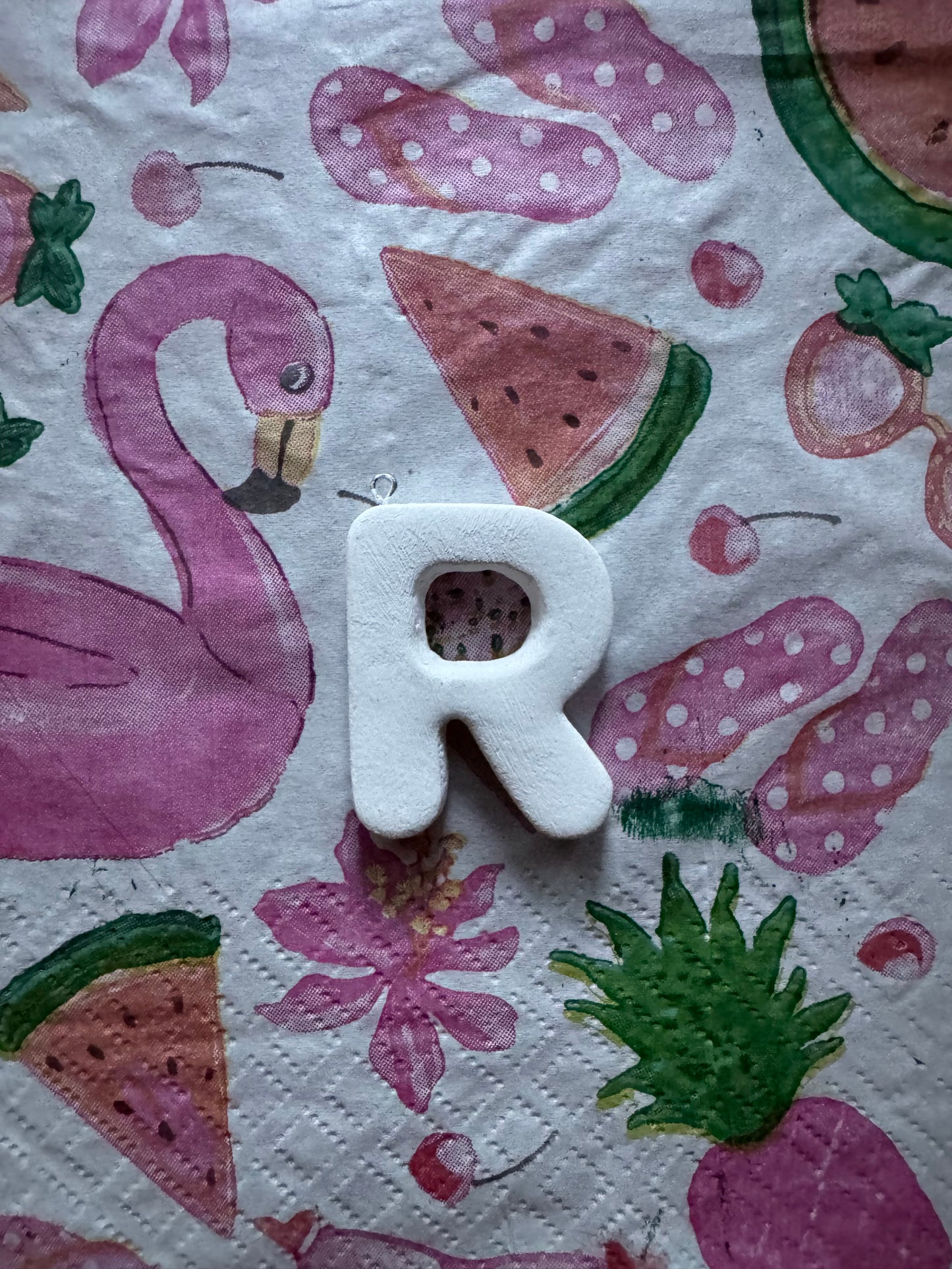 Clay letter keychain charms DIY