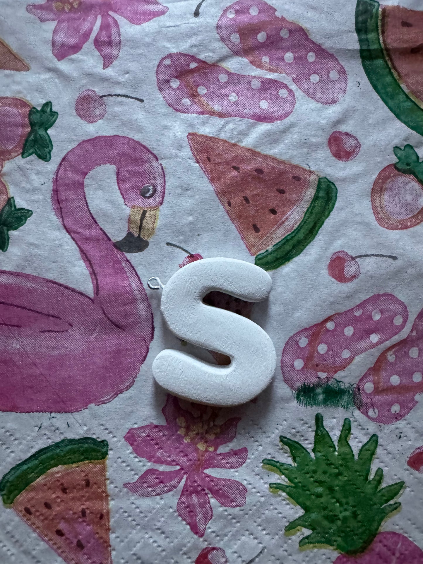 Clay letter keychain charms DIY