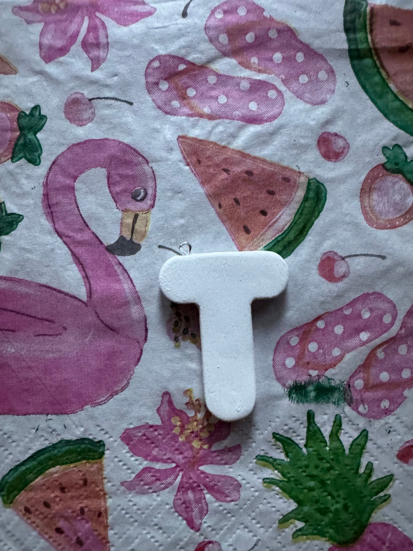 Clay letter keychain charms DIY