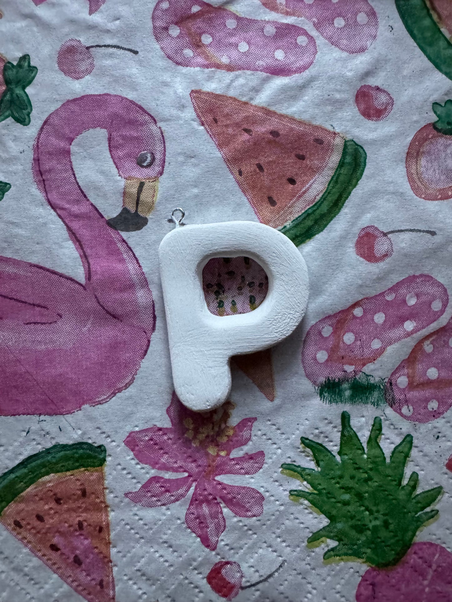 Clay letter keychain charms DIY