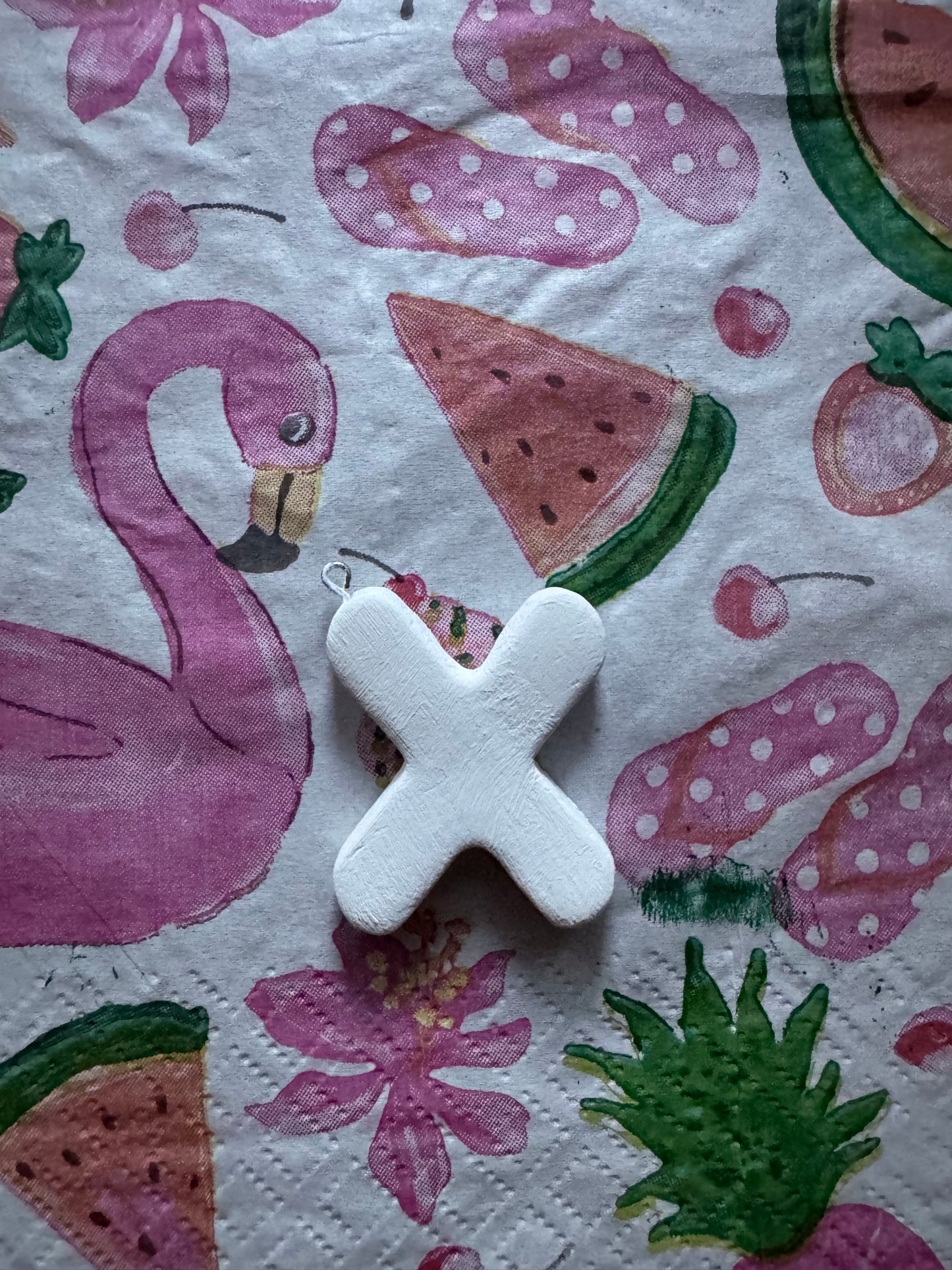 Clay letter keychain charms DIY