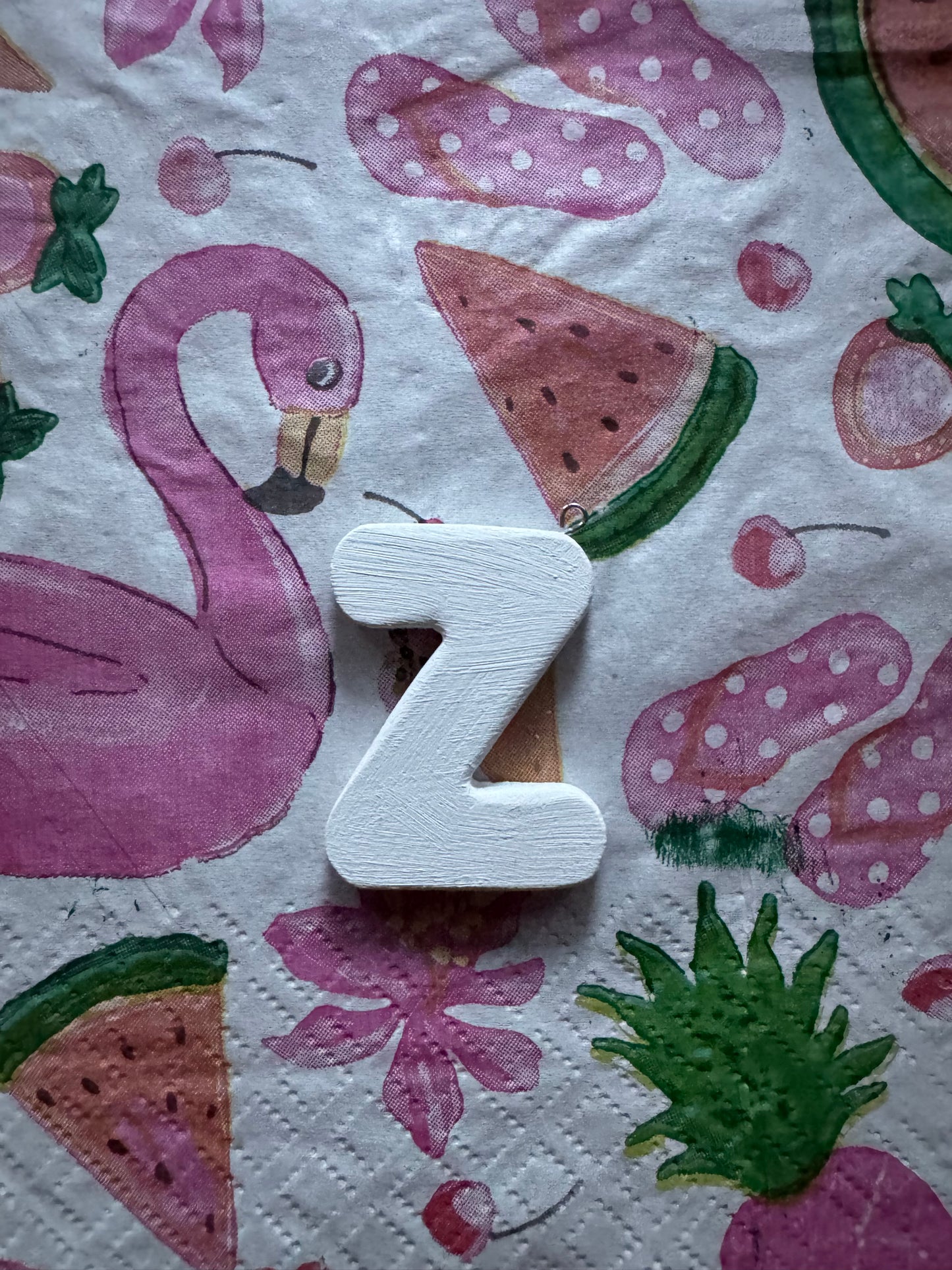 Clay letter keychain charms DIY
