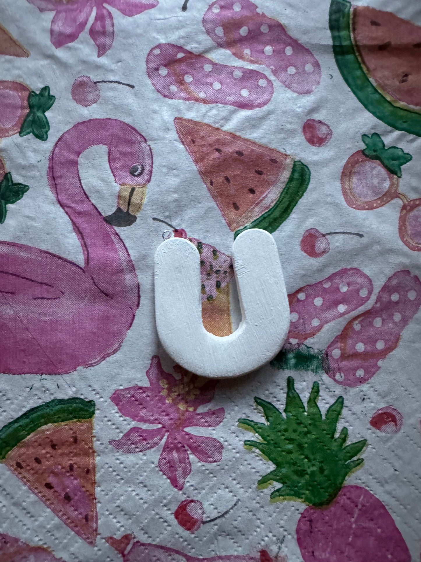 Clay letter keychain charms DIY